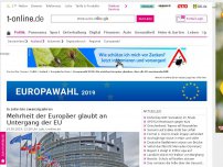 Bild zum Artikel: Europawahl 2019: Die meisten Europäer glauben,  dass die EU auseinanderfällt