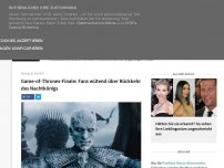 Bild zum Artikel: Game-of-Thrones-Finale: Fans wütend über Rückkehr des Nachtkönigs