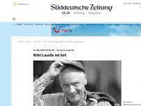 Bild zum Artikel: Formel-1-Legende: Niki Lauda ist tot