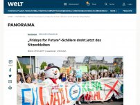 Bild zum Artikel: „Fridays for Future“-Schülern droht jetzt das Sitzenbleiben