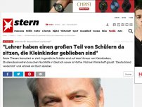 Bild zum Artikel: Winterhoff: 'Deutschland verdummt': 'Lehrer haben einen großen Teil von Schülern da sitzen, die Kleinkinder geblieben sind'