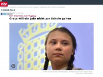 Bild zum Artikel: Kein Unterricht, kein Flugzeug: Greta will ein Jahr nicht zur Schule gehen