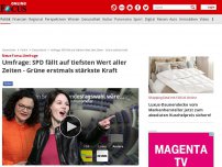 Bild zum Artikel: Neue Forsa-Umfrage - Umfrage: SPD fällt auf tiefsten Wert aller Zeiten - Grüne erstmals stärkste Kraft