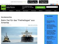 Bild zum Artikel: Bahn frei für das 'Freiheitsgas' aus Amerika