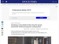 Bild zum Artikel: Hamburg: Dieselfahrverbot brachte keine deutliche Verbesserung der Luftqualität