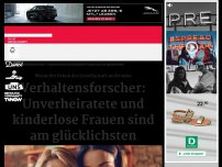 Bild zum Artikel: Unverheiratete und kinderlose Frauen sind am glücklichsten