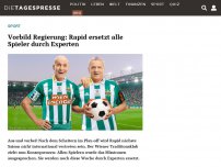 Bild zum Artikel: Vorbild Regierung: Rapid ersetzt alle Spieler durch Experten