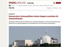 Bild zum Artikel: Klimapolitik: Konservative Unionspolitiker fordern längere Laufzeiten für Kraftwerke