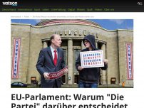 Bild zum Artikel: Warum 'Die Partei' darüber entscheidet, ob Grüne oder Rechte im EU-Parlament stärker sind