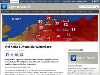 Bild zum Artikel: Viel heiße Luft um die Wetterkarte der tagesschau