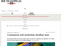 Bild zum Artikel: Containern soll weiterhin strafbar sein