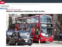 Bild zum Artikel: Sexuelle Gesten und Gewalt: Männer attackieren lesbisches Paar im Bus