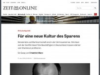 Bild zum Artikel: Wirtschaftspolitik: Für eine neue Kultur des Sparens