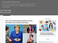 Bild zum Artikel: Muss sie ihre Kanzlerträume begraben? Kramp-Karrenbauer kann offenbar keine Raute