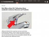 Bild zum Artikel: Rot-Blau schon fix? Sebastian Kurz entdeckt weiteren Hinweis auf Toilette