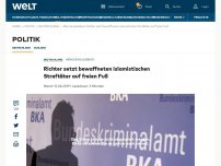 Bild zum Artikel: Richter setzt bewaffneten islamistischen Straftäter auf freien Fuß