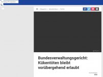 Bild zum Artikel: Bundesverwaltungsgericht: Kükentöten bleibt erlaubt