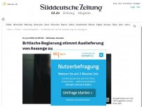 Bild zum Artikel: Wikileaks-Gründer: Großbritannien stimmt Auslieferung von Assange zu