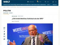 Bild zum Artikel: „CDU droht ähnliches Schicksal wie der SPD“