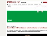 Bild zum Artikel: Brief an die Mitglieder: Neun frühere SPD-Vorsitzende schreiben Aufruf an Parteibasis