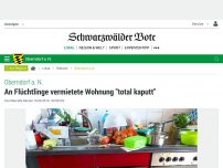 Bild zum Artikel: Oberndorf a. N.: An Flüchtlinge vermietete Wohnung 'total kaputt'