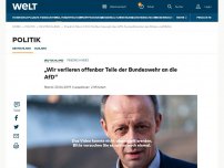 Bild zum Artikel: „Wir verlieren offenbar Teile der Bundeswehr an die AfD“