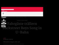 Bild zum Artikel: Fahrgäste trällern Backstreet Boys Song in U-Bahn