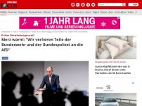 Bild zum Artikel: Driften Sicherheitsorgane ab? - Merz warnt: 'Wir verlieren Teile der Bundeswehr und der Bundespolizei an die AfD'