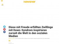 Bild zum Artikel: Diese mit Freude erfüllten Zwillinge mit Down-Syndrom inspirieren zurzeit die Welt in den sozialen Medien