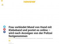 Bild zum Artikel: Frau verbindet Mund von Hund mit Klebeband und postet es online – wird nach Anzeigen von der Polizei festgenommen