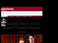 Bild zum Artikel: Bestätigt! Neue „Let's Dance“ Staffel kommt 2020