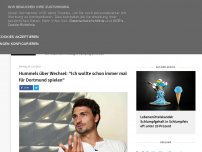 Bild zum Artikel: Hummels über Wechsel: 'Ich wollte schon immer mal für Dortmund spielen'