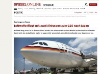 Bild zum Artikel: Aus Sorge vor Panne: Luftwaffe fliegt mit zwei Airbussen zum G20 nach Japan