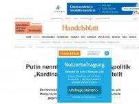 Bild zum Artikel: Vor G20-Gipfel: Putin kritisiert Merkels Migrationspolitik als „Kardinalfehler“