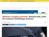Bild zum Artikel: Mädchen in Siegburg gefunden: Niemand weiß, woher ihre schweren Verletzungen stammen