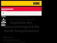 Bild zum Artikel: Kapitänin des Seenotrettungsschiffs wurde festgenommen