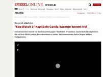 Bild zum Artikel: Hausarrest aufgehoben: 'Sea-Watch'-Kapitänin Carola Rackete kommt frei
