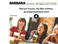 Bild zum Artikel: Warum Frauen, die Bier trinken, grundsympathisch sind