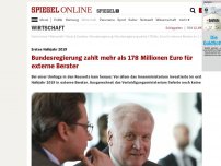 Bild zum Artikel: Erstes Halbjahr 2019: Bundesregierung zahlte mehr als 178 Millionen Euro für externe Berater