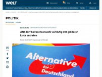 Bild zum Artikel: AfD darf bei Sachsenwahl vorläufig mit größerer Liste antreten