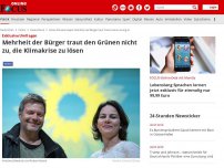 Bild zum Artikel: Exklusive Umfragen - Mehrheit der Bürger traut den Grünen nicht zu, die Klimakrise zu lösen