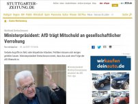 Bild zum Artikel: Winfried Kretschmann: Ministerpräsident:  AfD               trägt Mitschuld an gesellschaftlicher Verrohung