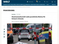 Bild zum Artikel: Mann, 36, wird auf der Straße mit Schwert erstochen