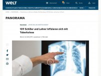 Bild zum Artikel: 109 Schüler und Lehrer infizieren sich mit Tuberkulose