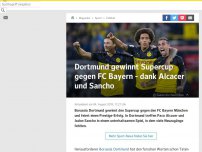 Bild zum Artikel: Dortmund gewinnt Supercup - dank Alcacer und Sancho