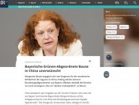 Bild zum Artikel: Bayerische Grünen-Abgeordnete Bause in China unerwünscht