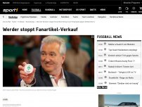 Bild zum Artikel: Werder stoppt Verkauf von Fanartikeln zum Pokalspiel