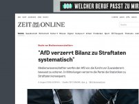 Bild zum Artikel: Studie von Medienwissenschaftlern: 'AfD verzerrt Bilanz zu Straftaten systematisch'