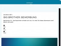 Bild zum Artikel: Das Experiment erfindet sich neu: Bewirb dich jetzt für 'Big Brother' 2020!