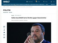 Bild zum Artikel: Italien beschließt harte Strafen gegen Seenotretter